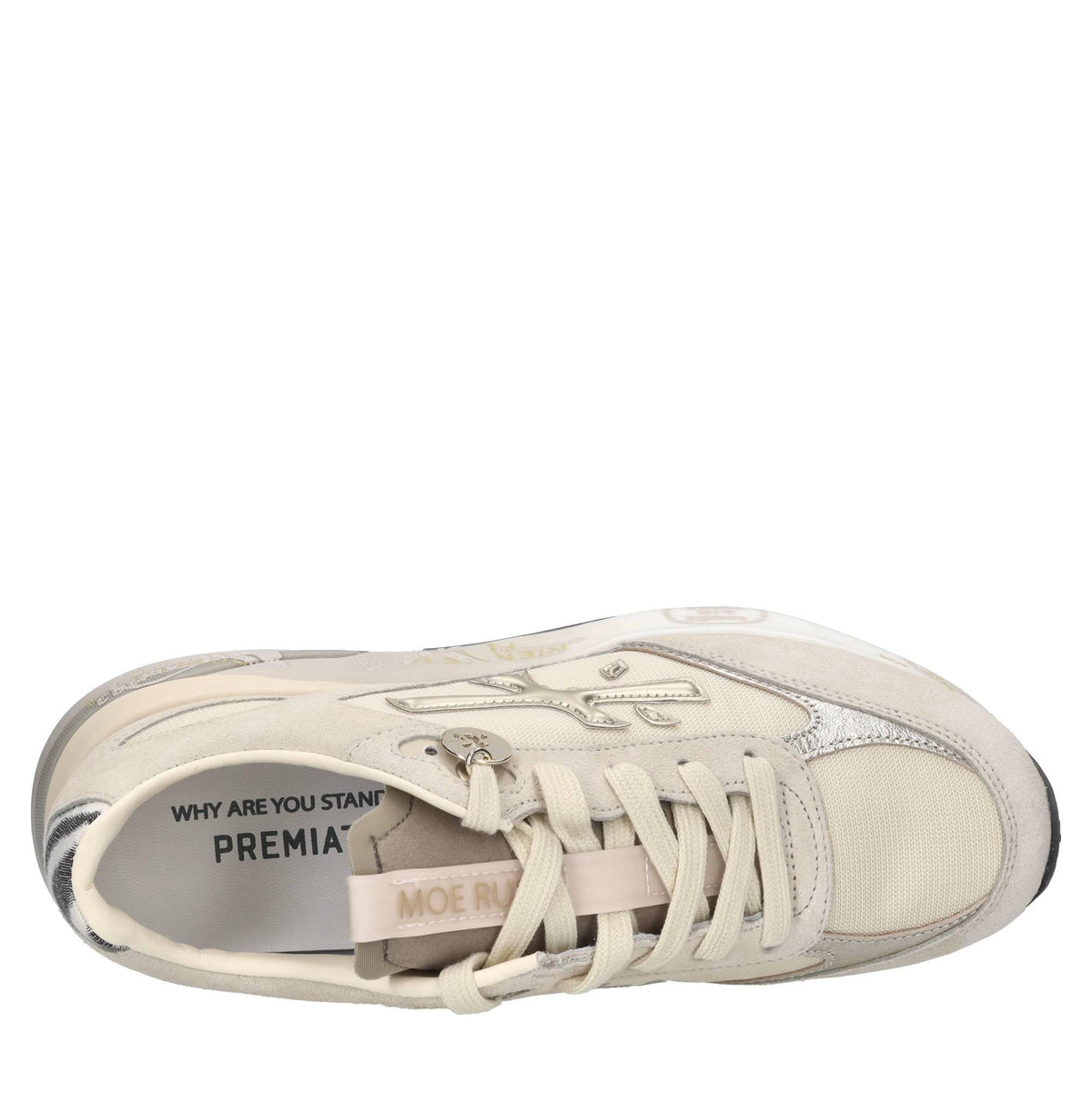 Sneakers in tessuto pelle ed ecopelle 