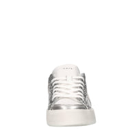Sneakers in pelle e glitter 