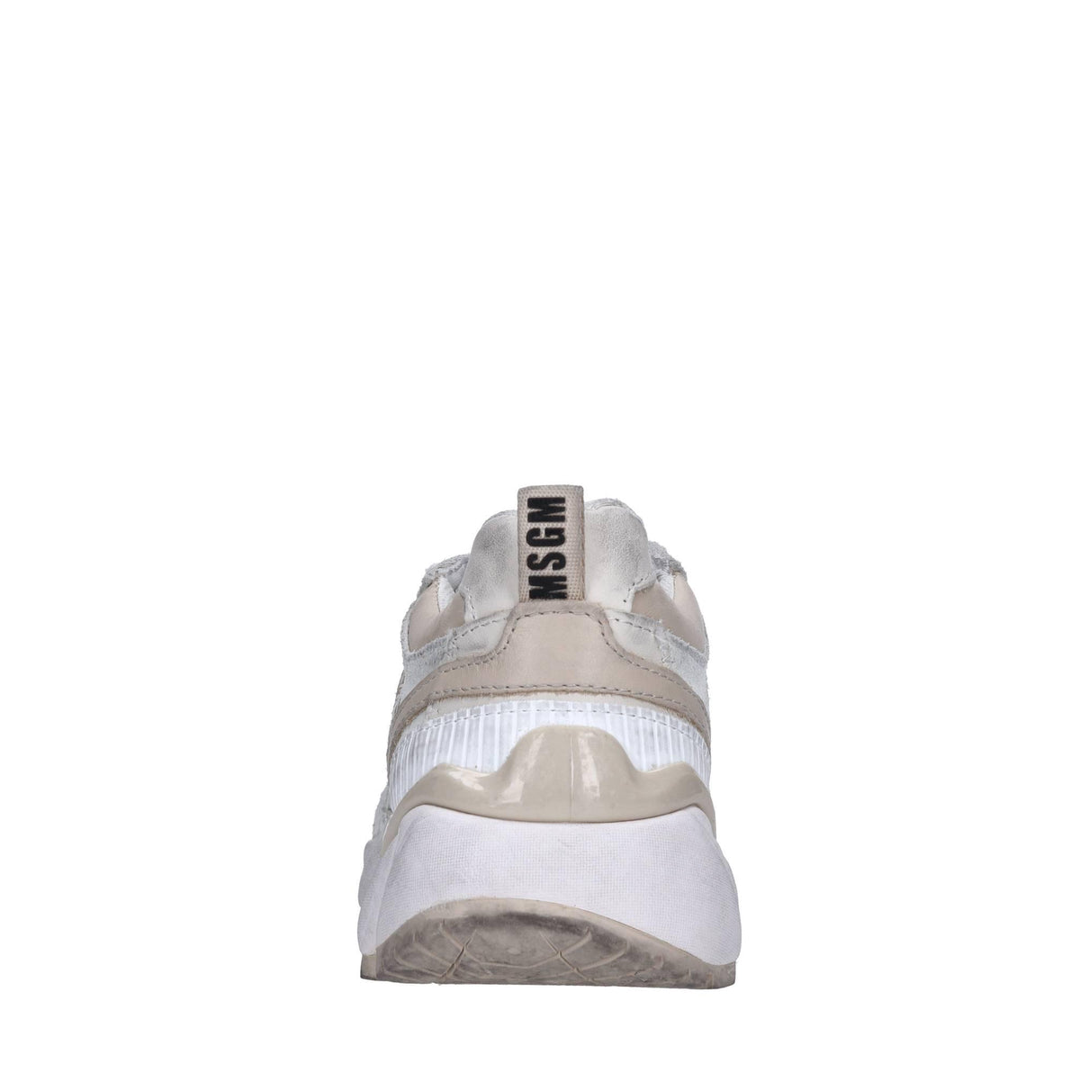 Sneakers in pelle e tessuto 