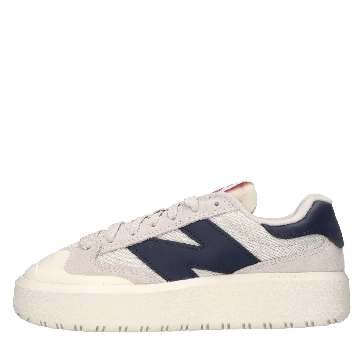 Sneakers in pelle e tessuto 