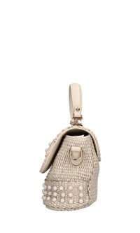 Borsa MALIBU in ecopelle e rafia 