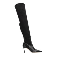 Stivali cuissard Superblade in pelle ed ecocamoscio stretch 
