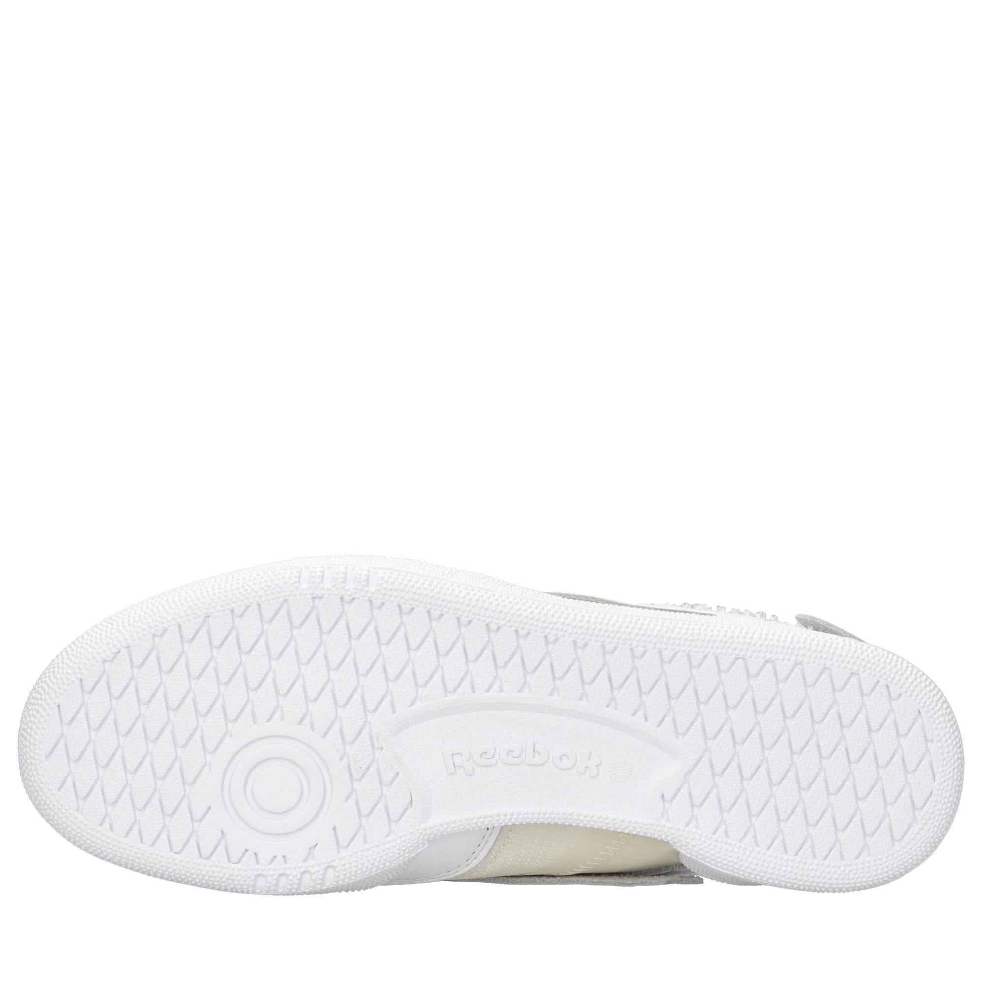 Sneakers in pelle e tessuto 