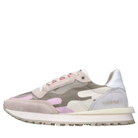 Sneakers in pelle e tessuto 
