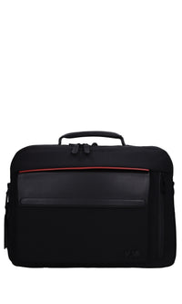 Borsa in pelle e tessuto 