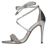 Sandali in pelle e strass 
