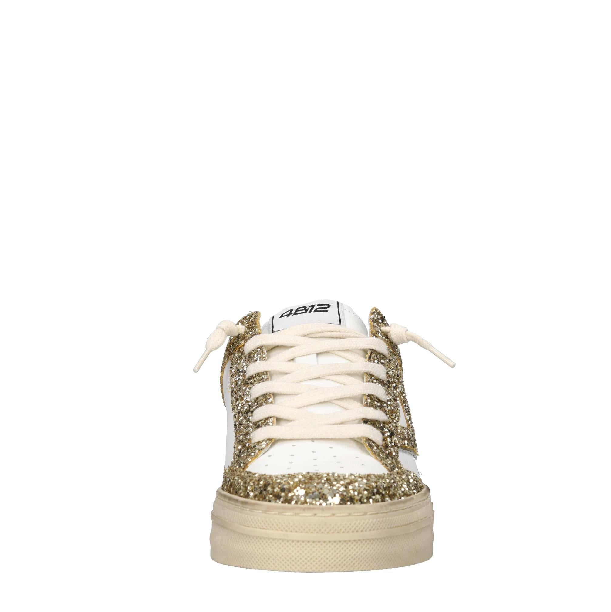 Sneakers in pelle e glitter 