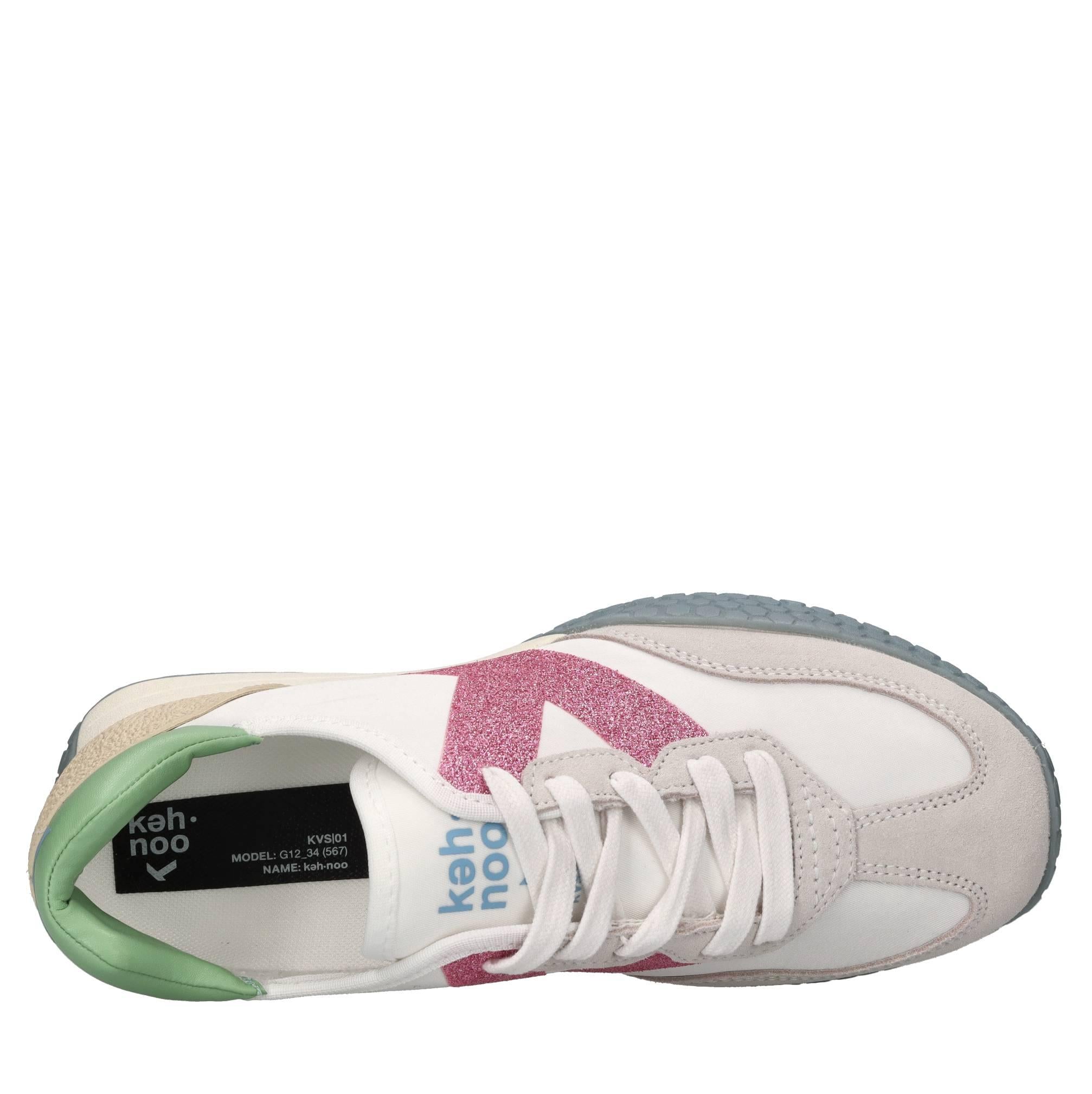 Sneakers in camoscio ecopelle e tessuto 
