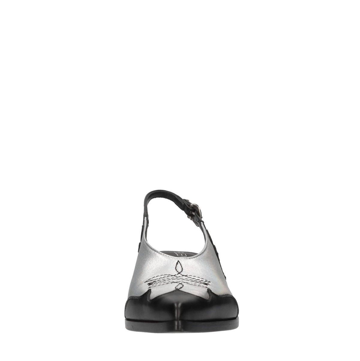 Décolleté slingback in pelle 