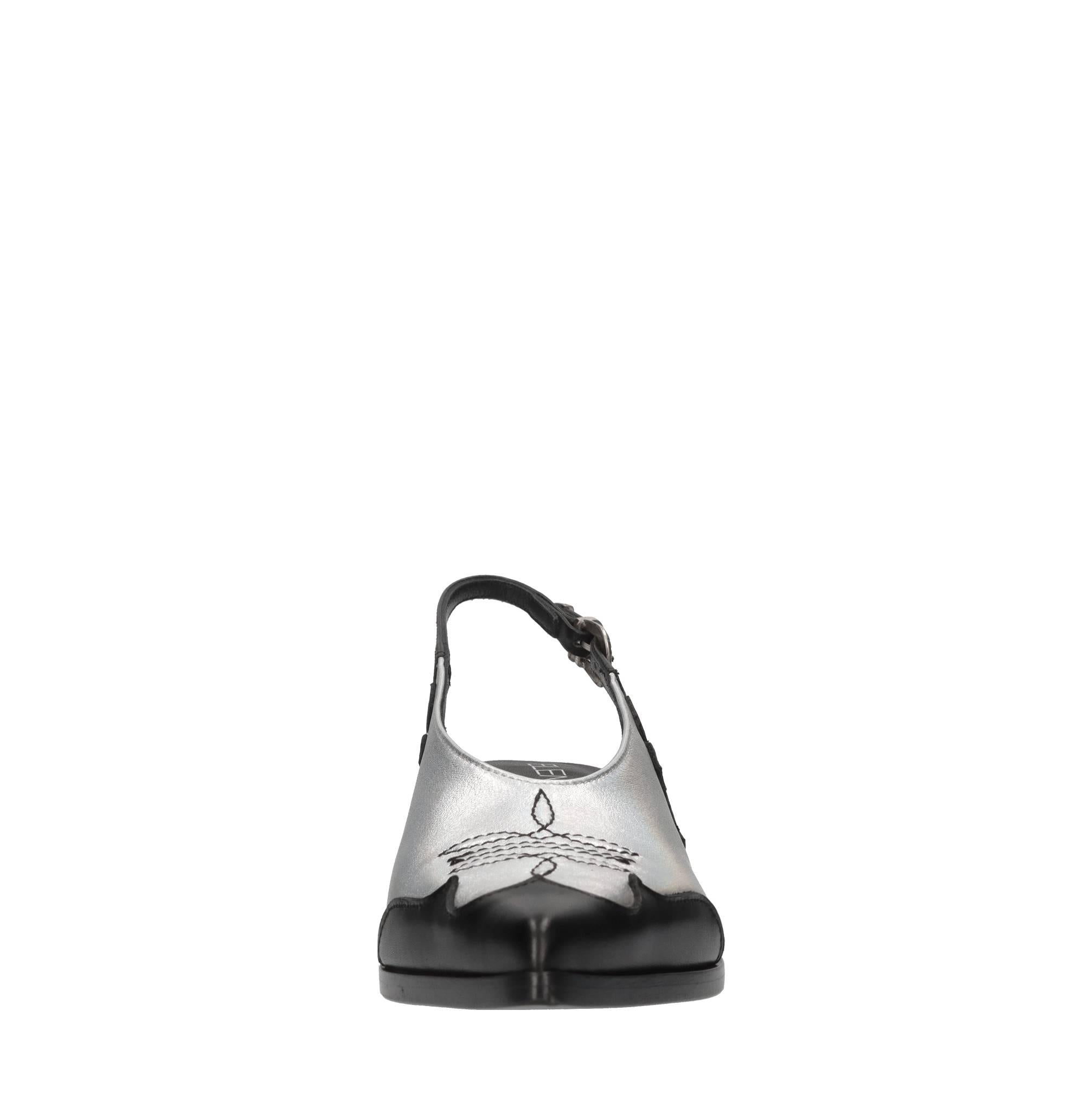Décolleté slingback in pelle 