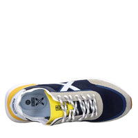 Sneakers in camoscio e tessuto 