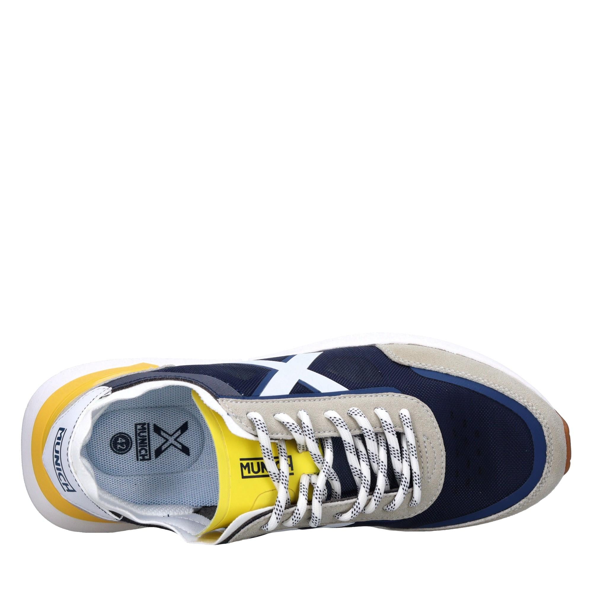 Sneakers in camoscio e tessuto 