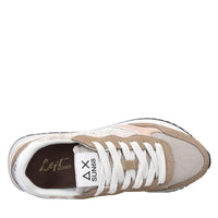 Sneakers in camoscio e tessuto 