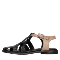 Sandali flat in pelle 
