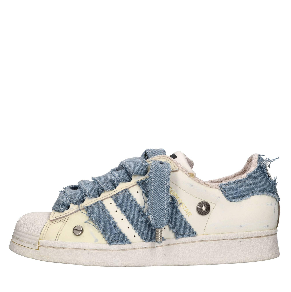 Sneakers Superstar in ecopelle e denim 