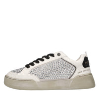 Sneakers in pelle e strass 