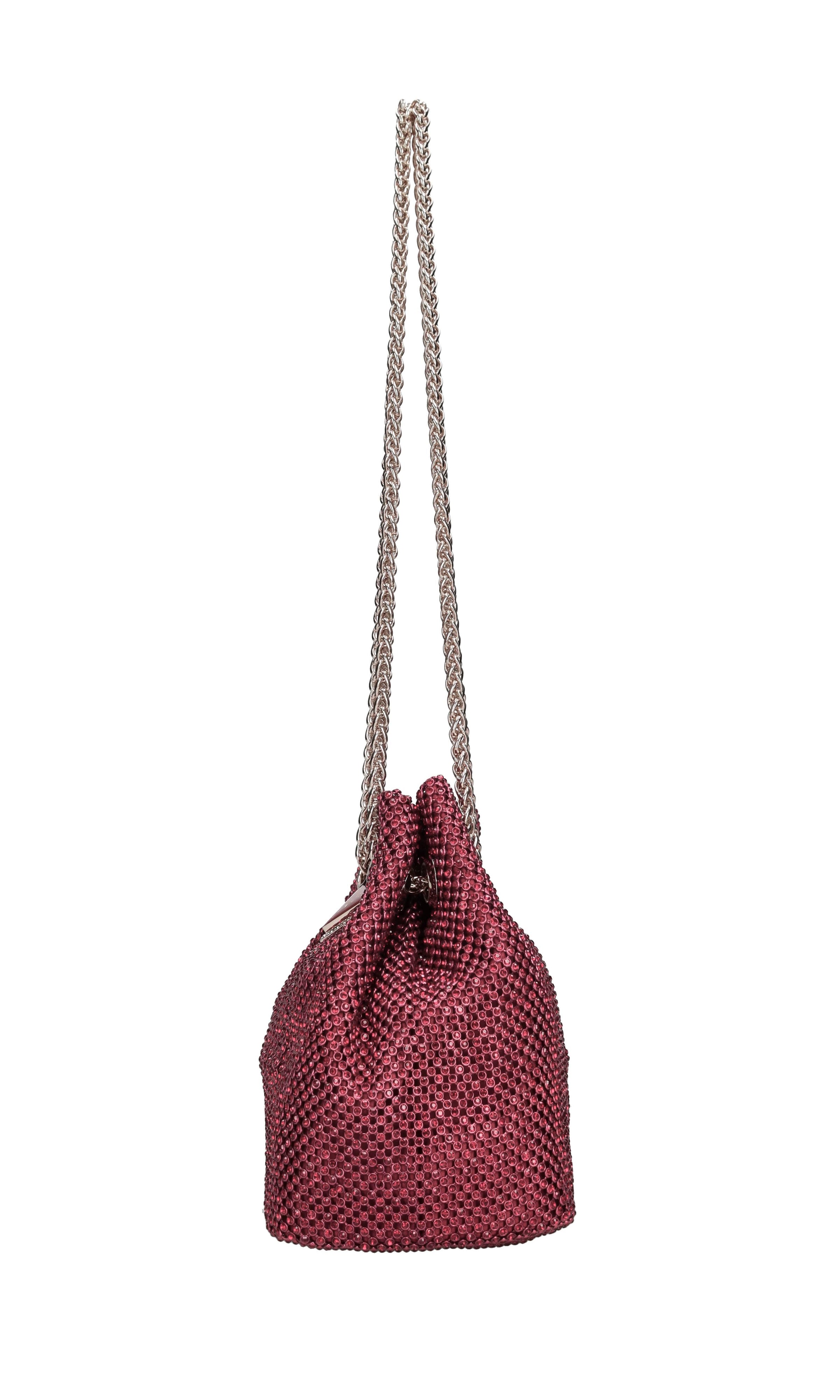 Borsa in tessuto e brillantini 