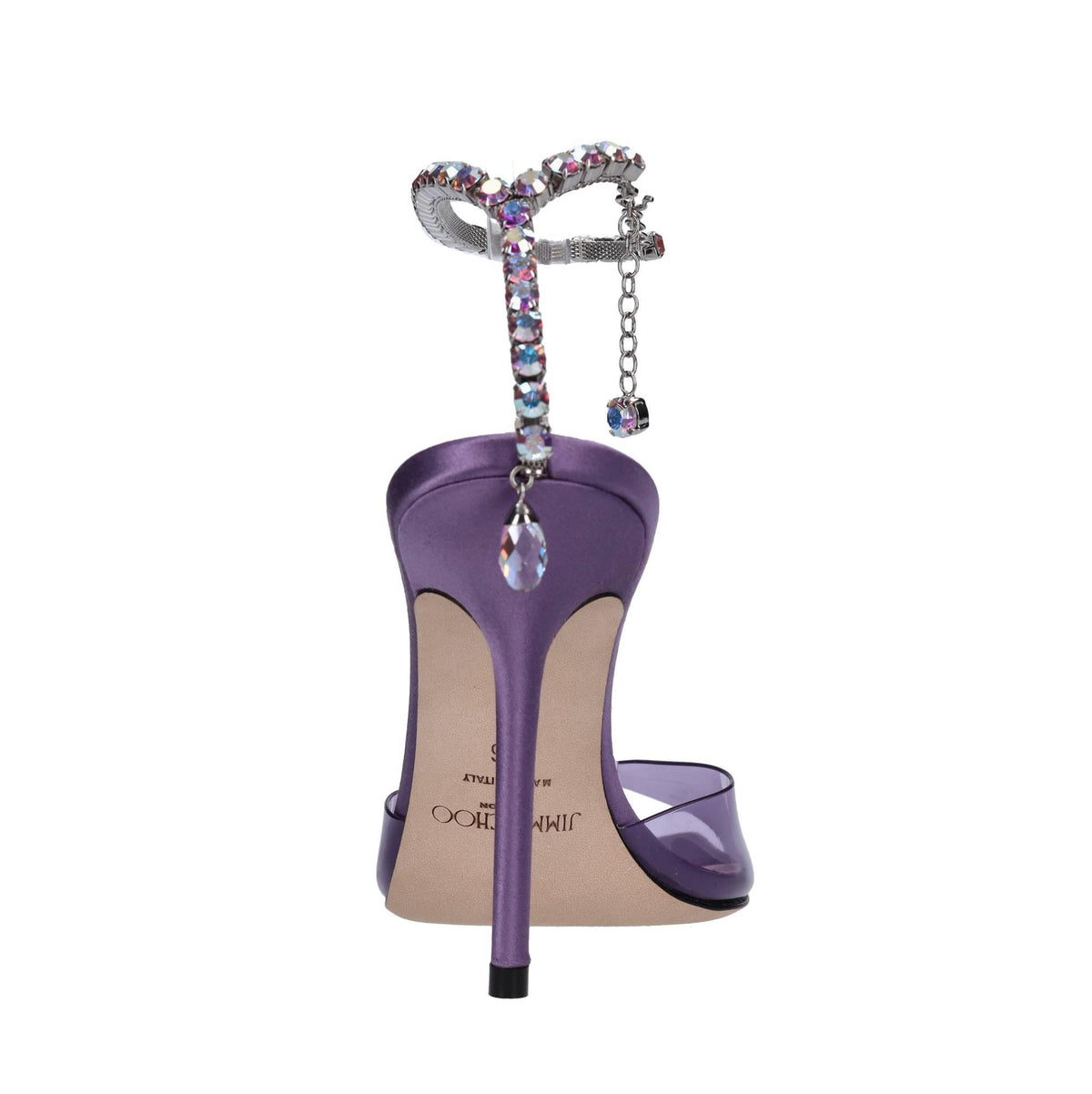 Sandali in plexi e strass 