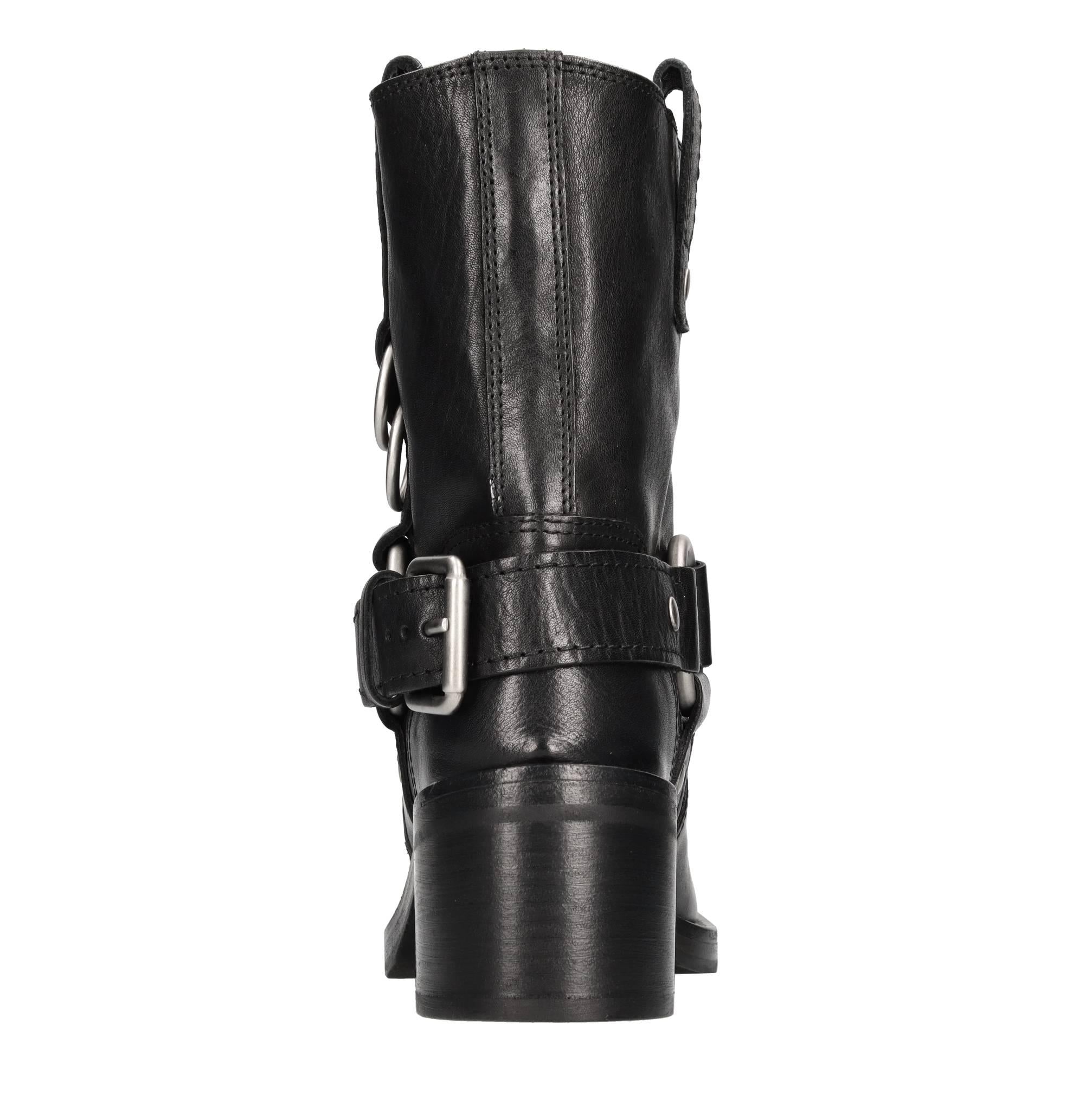 Stivaletti biker in pelle 