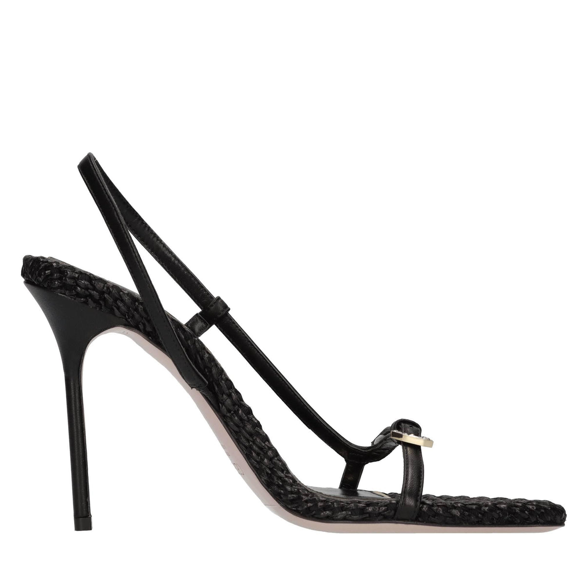 Sandali in pelle e rafia 