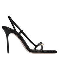 Sandali in pelle e rafia 