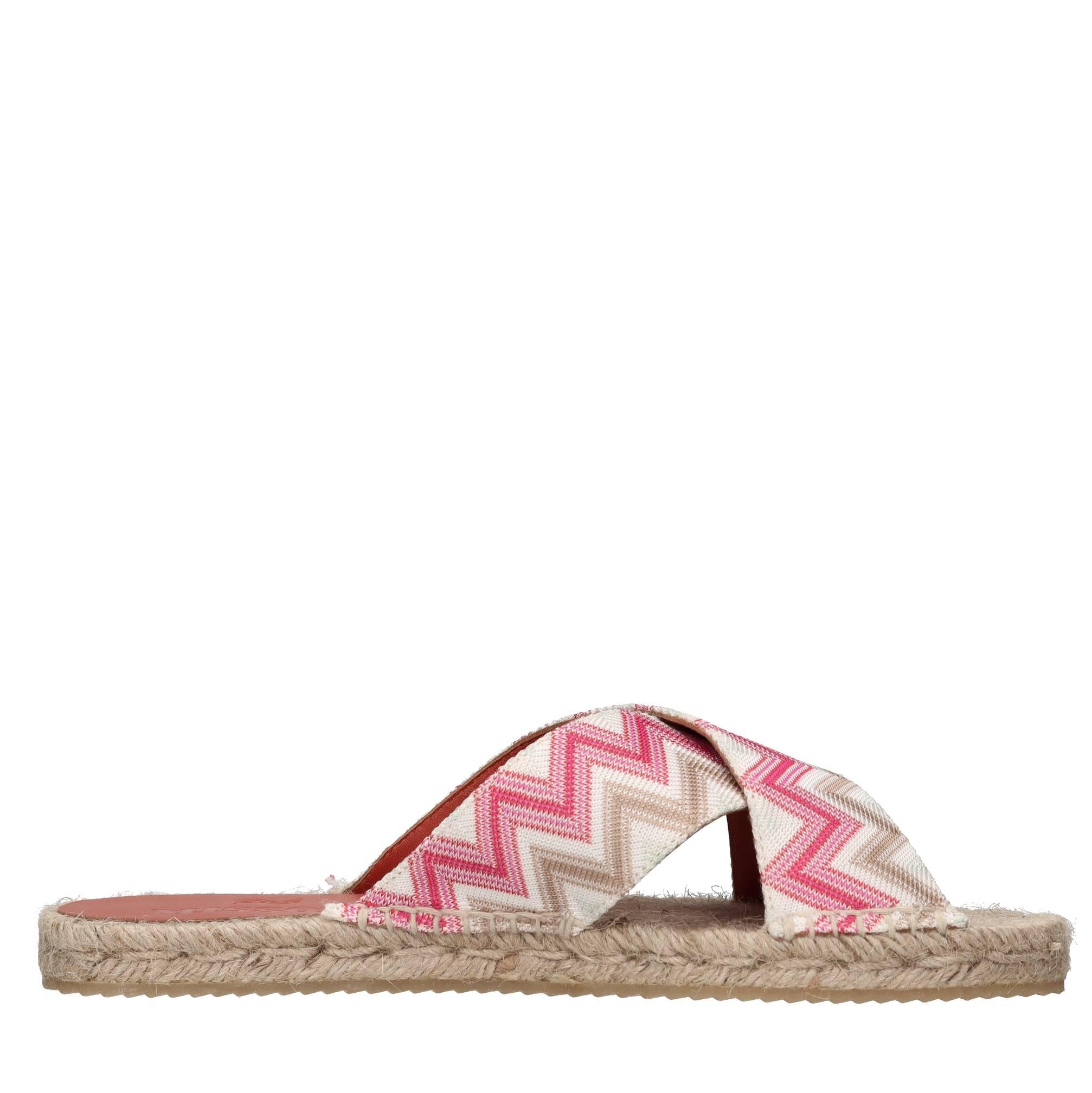 Mules in tessuto zig zag 