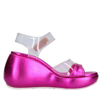 Sandali Zeppa in plexi e pelle 