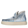 MOU Sequin ankle boots with fabric trim