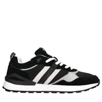 Sneakers in camoscio, ecopelle e tessuto 