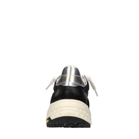 Sneakers in pelle e tessuto 
