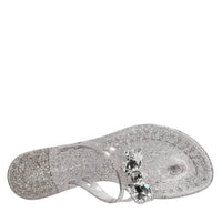 Sandali flat Jelly Glitter in PVC e Swarovski 