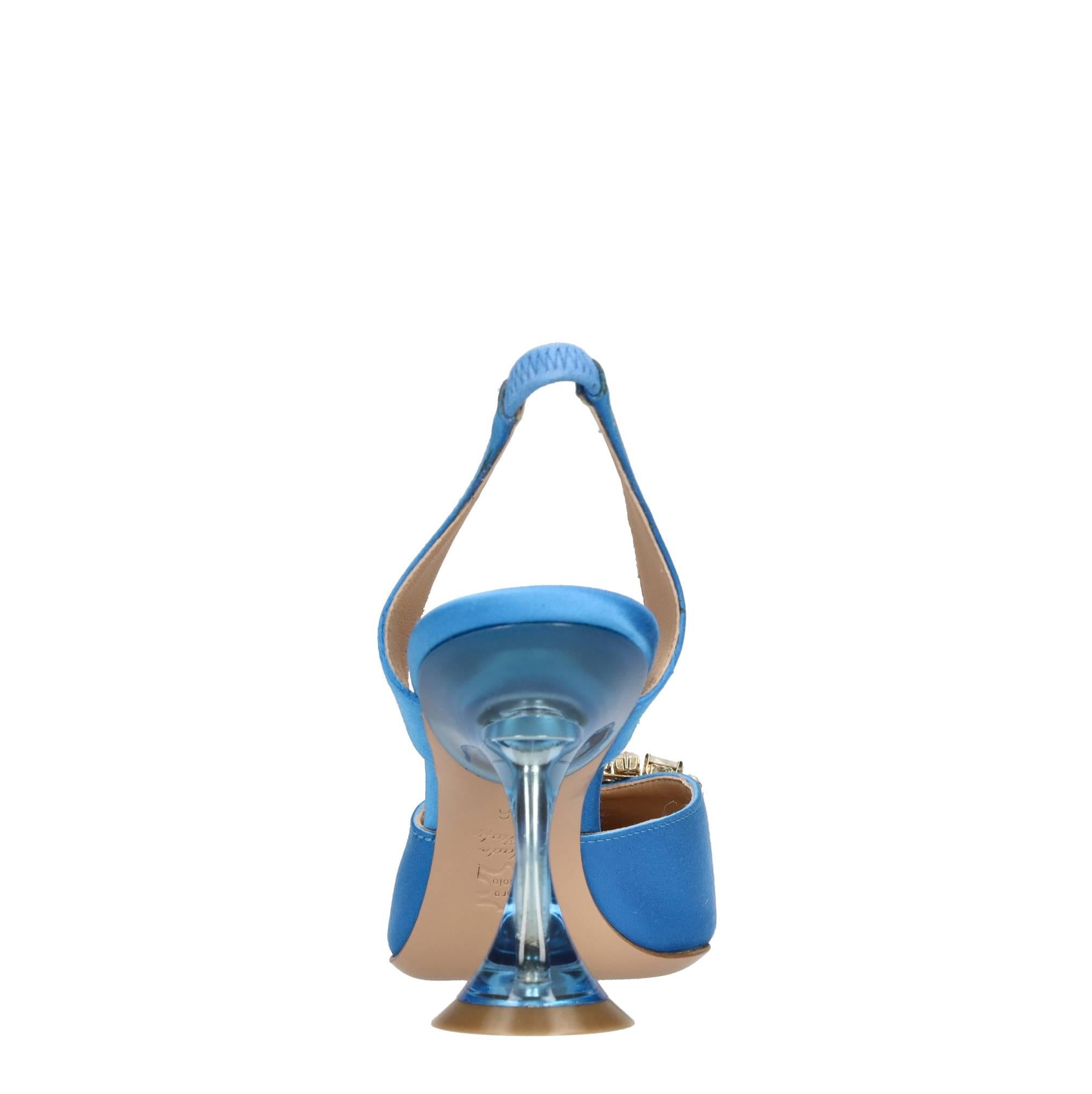 Décolleté slingback in raso 