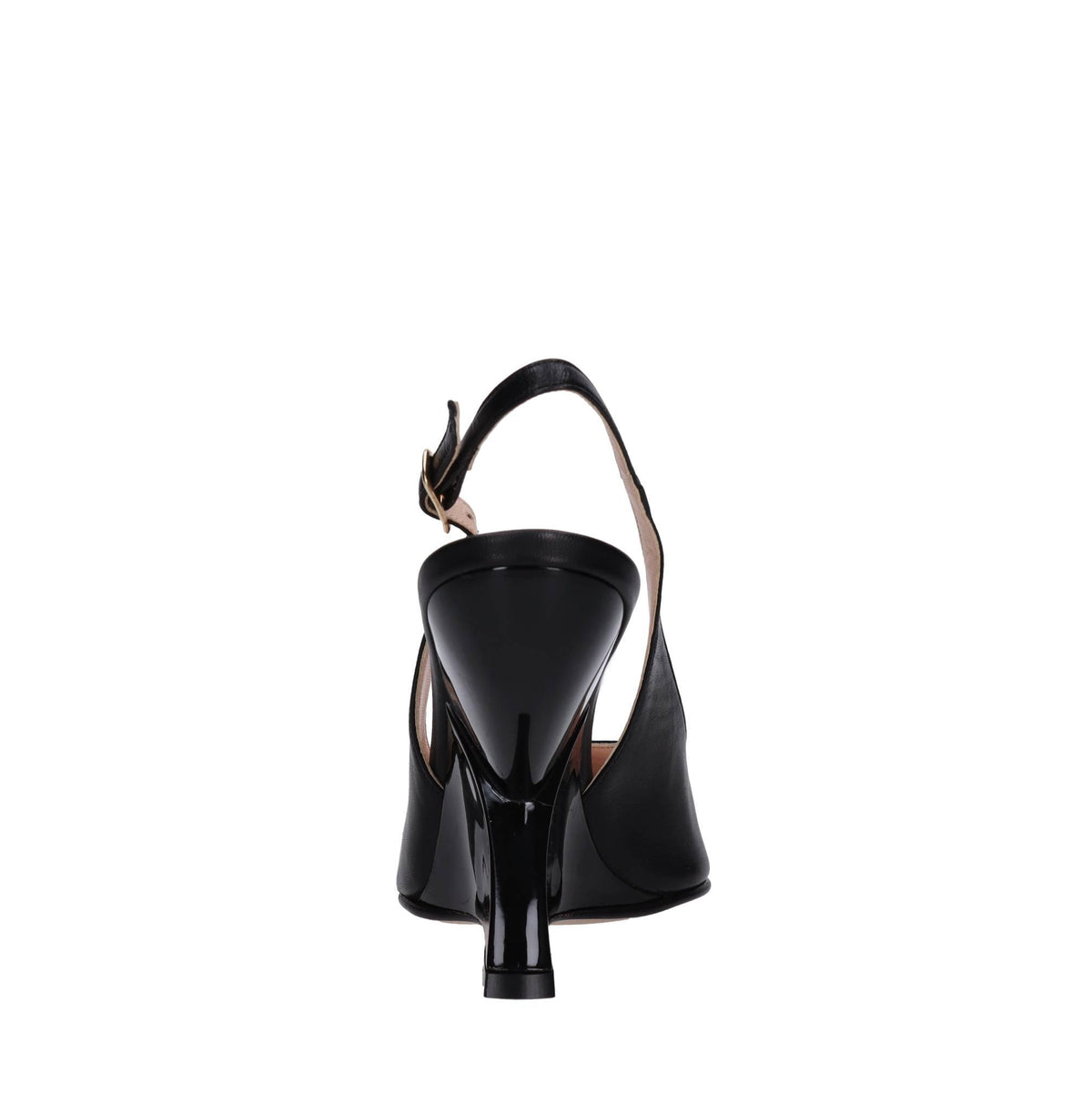 Décolleté slingback in pelle 