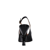 Décolleté slingback in pelle 