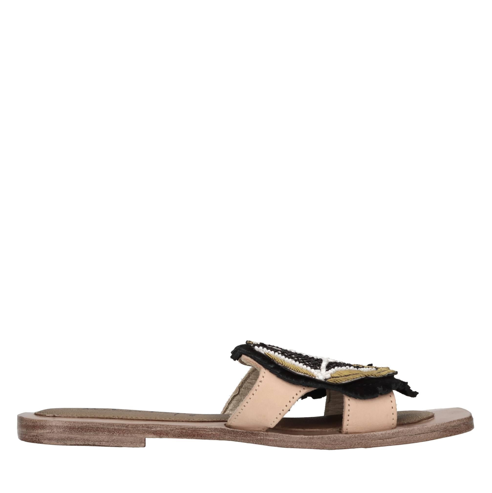 Mules in pelle e camoscio 