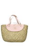 LA CARRIE Borsa Seasalt in rafia ed ecopelle