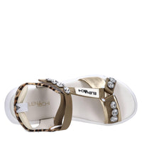 Sandali Suede in pelle, ecopelle e tessuto 