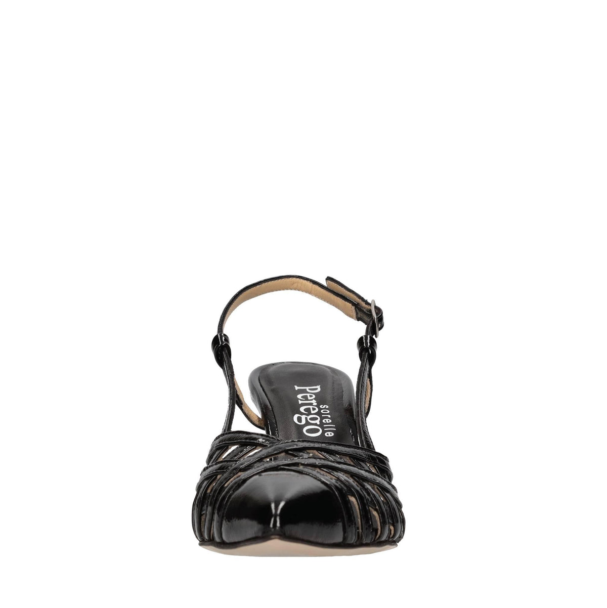 Décolleté slingback in vernice 