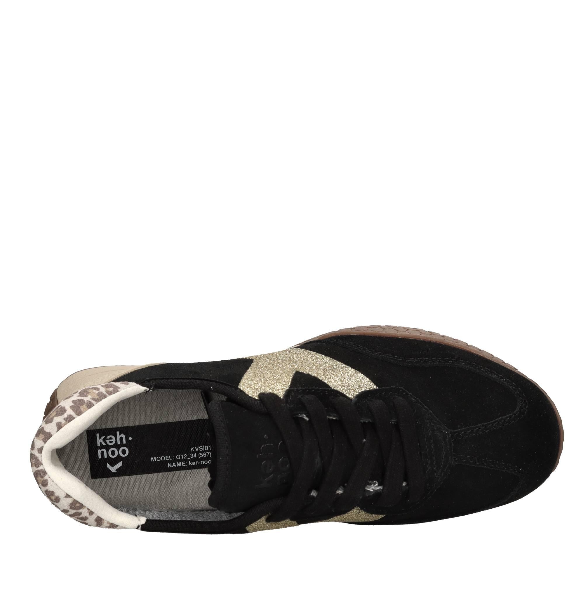 Sneakers in camoscio e glitter 
