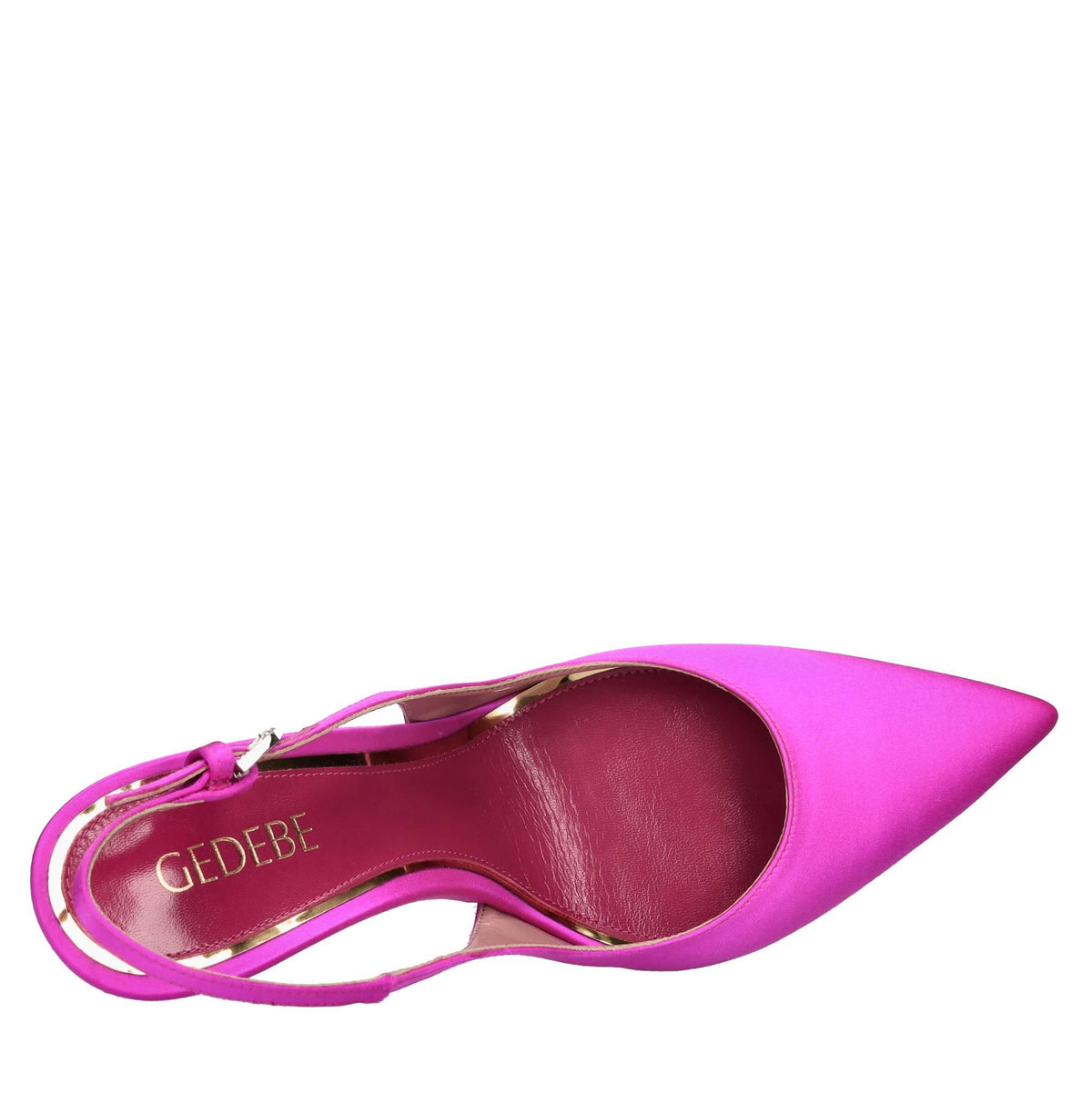 Décolleté slingback Paris in raso e strass 