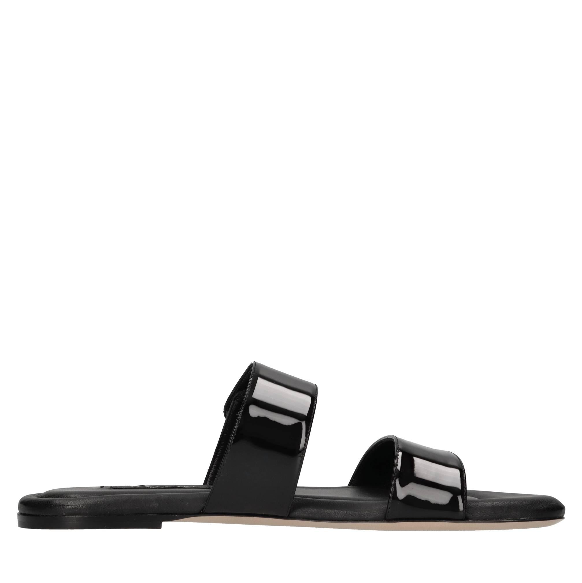 Sandali flat in pelle 