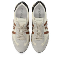 Sneakers in pelle ecopelle e tessuto 