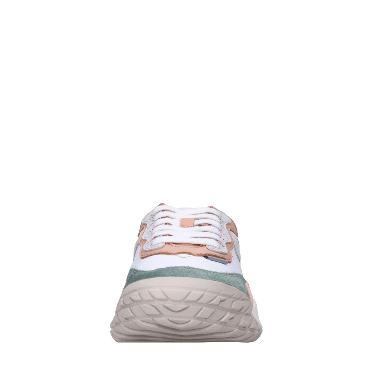 Sneakers in pelle e tessuto 