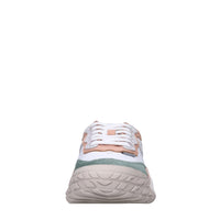 Sneakers in pelle e tessuto 