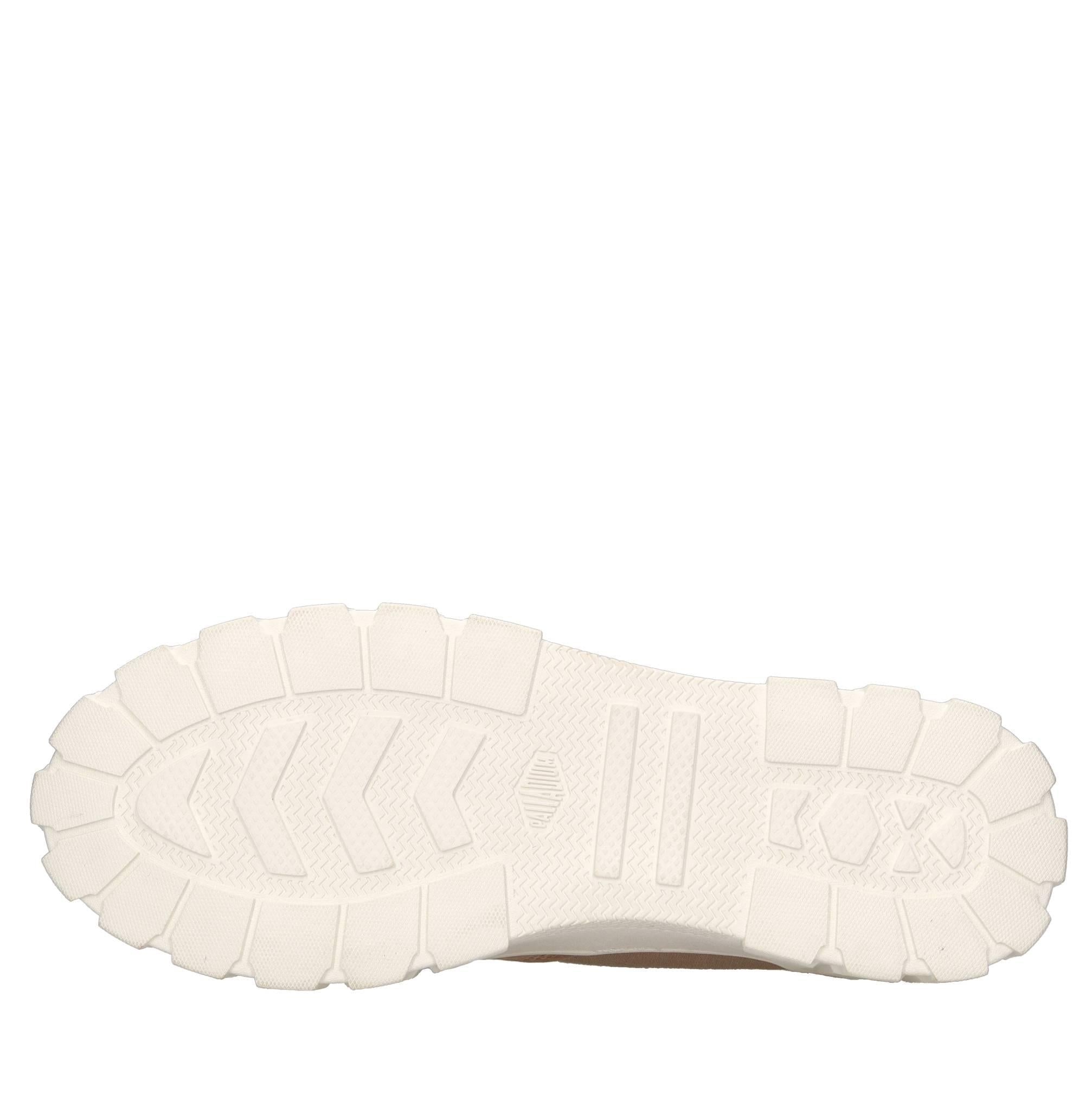 Sneakers in tessuto e pelle 