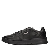Sneakers in pelle e tessuto 