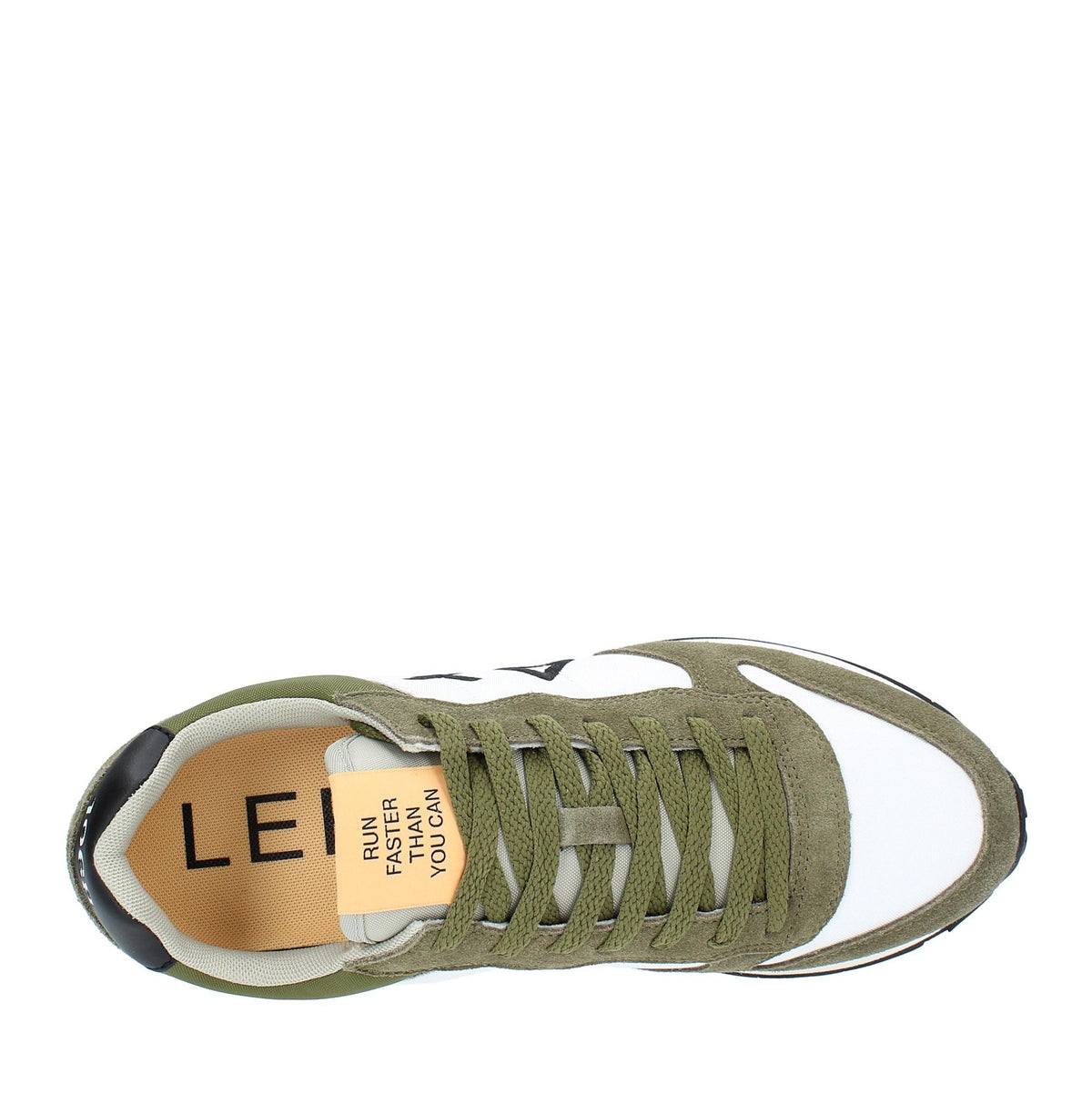 Sneakers in camoscio e tessuto 