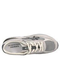 Sneakers in pelle ecopelle e tessuto 