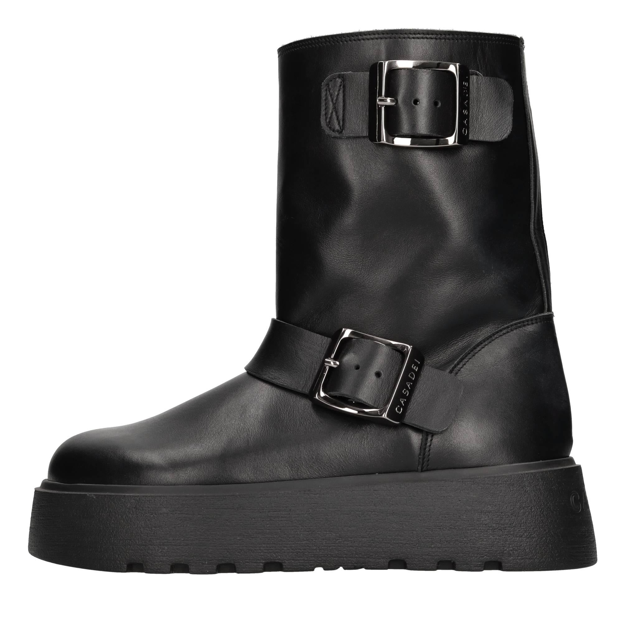 Stivaletti biker in pelle 