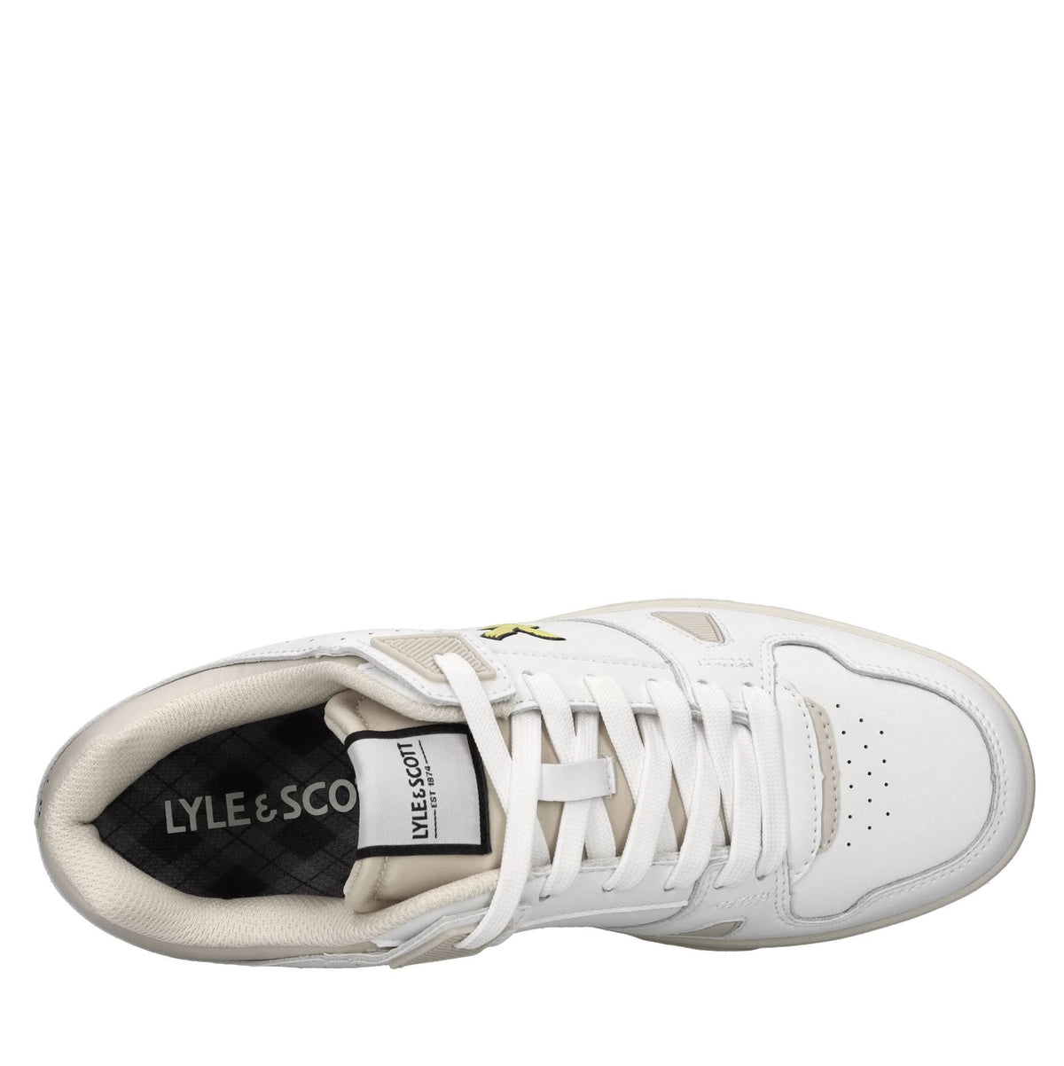 Sneakers in pelle e tessuto 